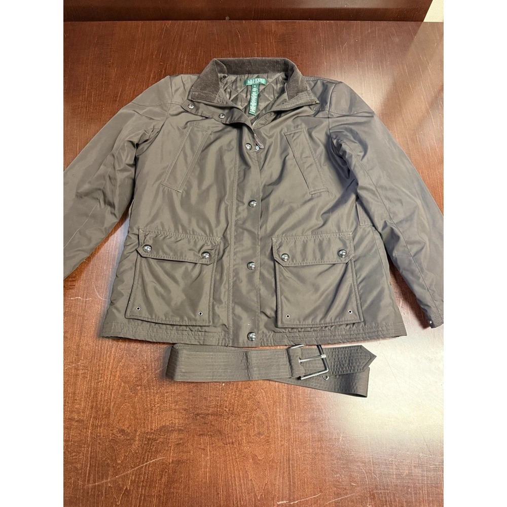 Lauren Ralph Lauren Women’s Brown Barn Coat Field Jacket Quilted Interior PL